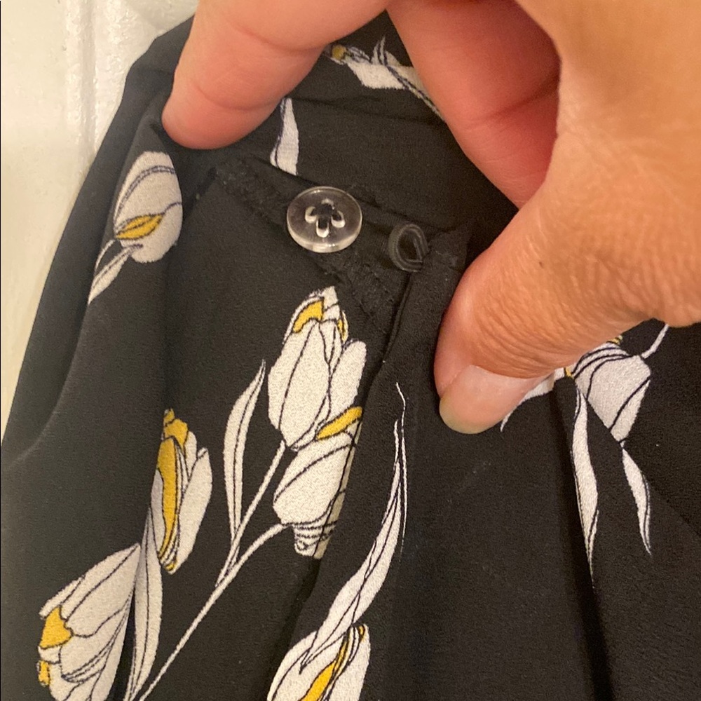 Banana Republic Black and White Midi Wrap Dress - Picture 9 of 13